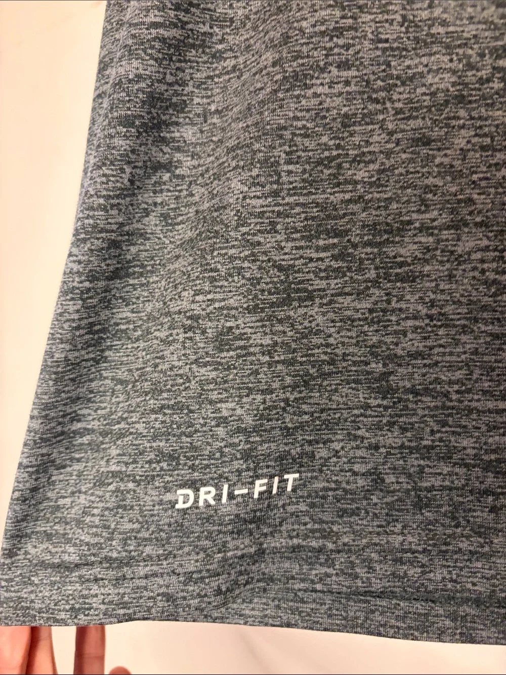 Nike Dri-fit The Nike Tee Heathered Crew Neck Short Sleeve TShirt Blue Grey L